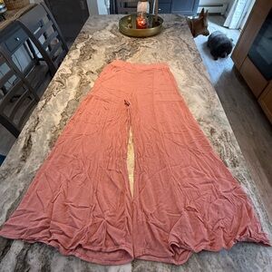 Flowy Pink Wide-Leg Pants